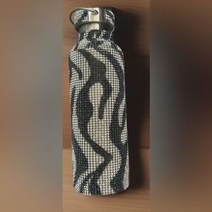 TOMO Crystal Embellished Zébra  Stainless Steel Water Bottle